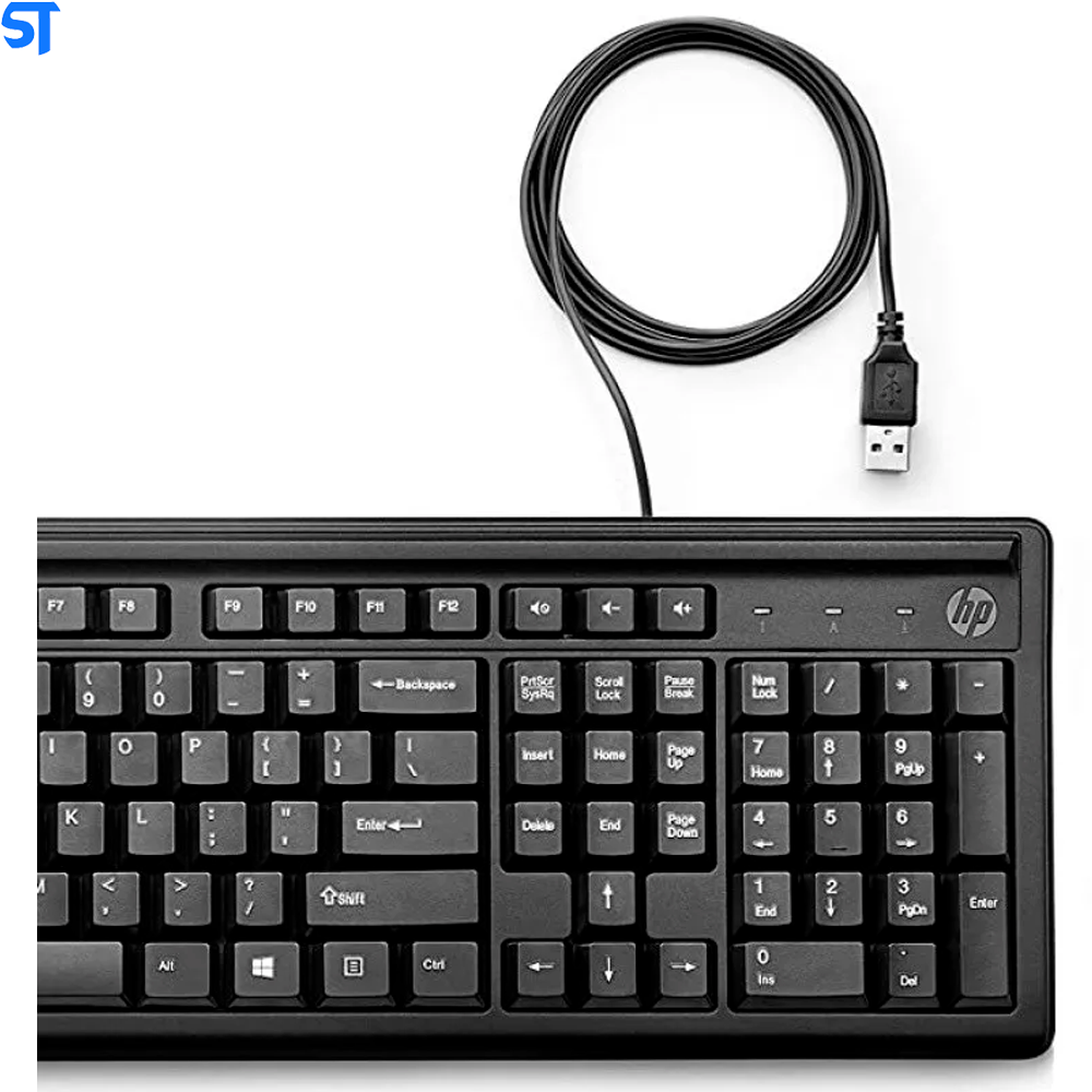 Kit Teclado e Mouse HP USB 160 Preto Padrão ABNT2-6HD76AA#AC4