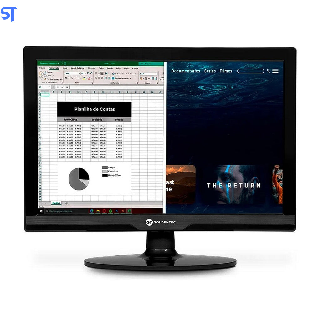 Computador Core i3-3220-HD SSD 128GB -Memória Ram 4GB- Com Monitor 15.4 HDMI -Teclado, Mouse e MousePad
