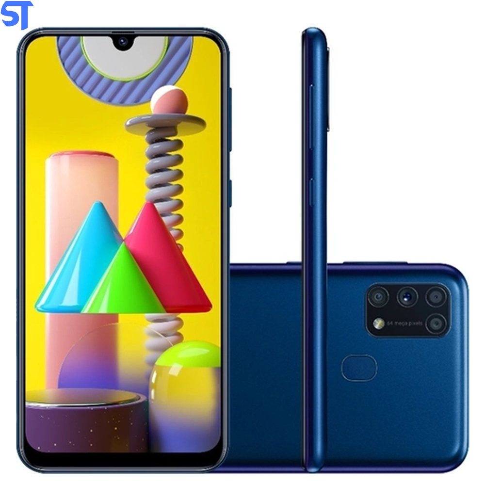 Smartphone Samsung Galaxy M31 128GB 4G Wi-Fi Tela 6.4'' Dual Chip 6GB RAM Câmera Quádrupla + Selfie 32MP - Azul