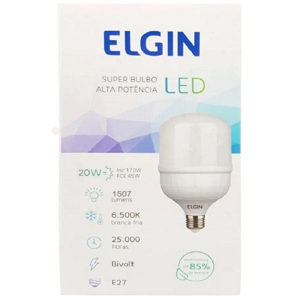 Lampada Bulbo LED T 20W Bivolt 6500K LD Elgin 48LSB20FLD00