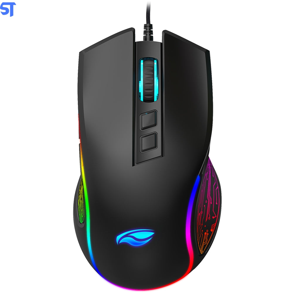 Mouse Gamer USB Ravage MG-720BK LED RGB  12.800DPi C3Tech