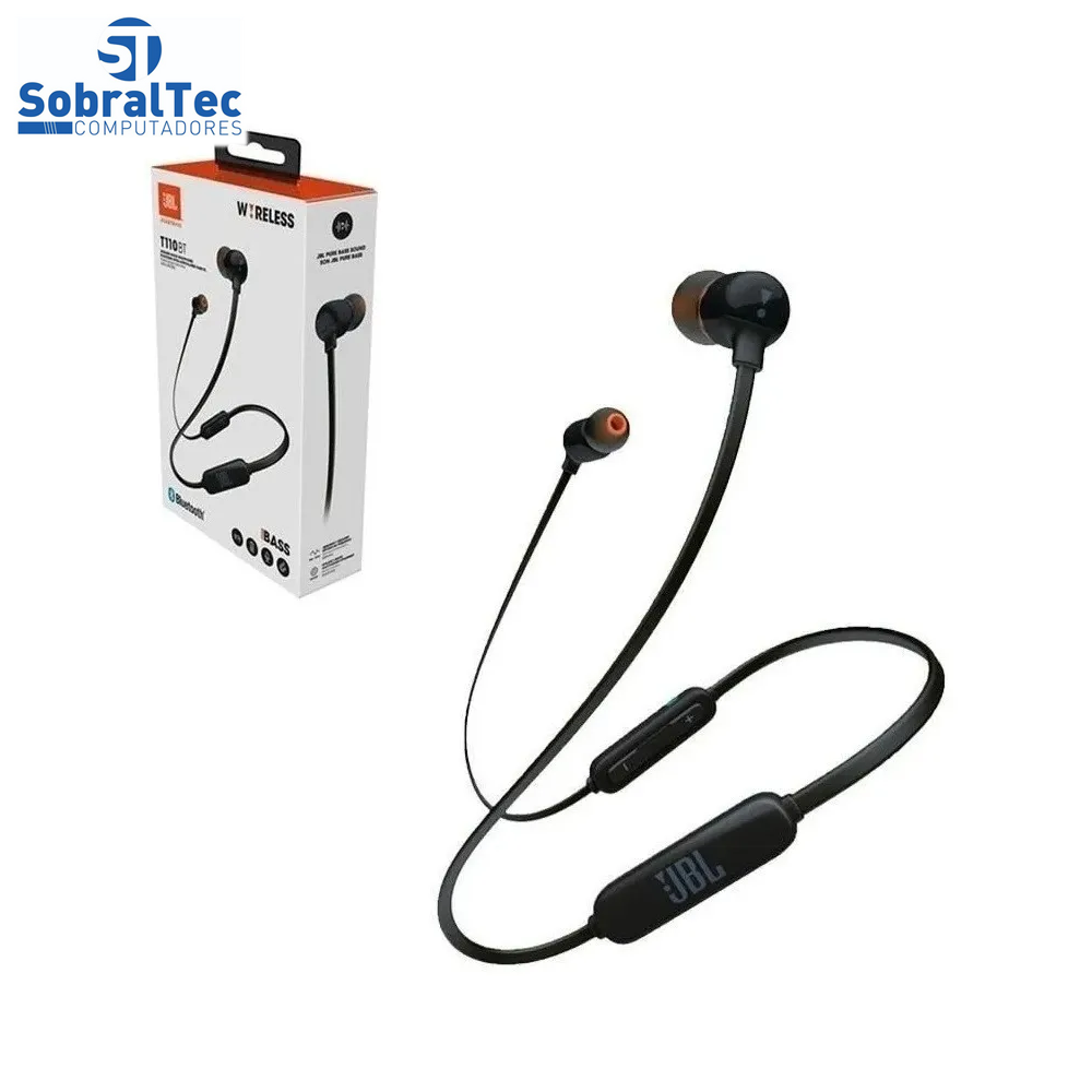 Fone de Ouvido Bluetooth JBL T110 BT Preto