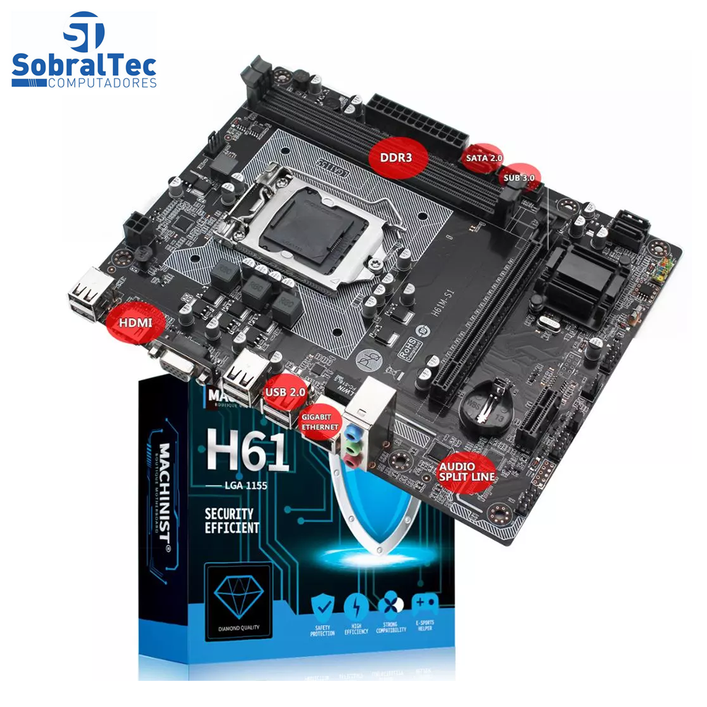 Computador Celeron Dual Core 2,6Ghz -HD SSD 128GB - Memória Ram 4GB- Micro- ATX MT-11BK C3Plus- Windows 10