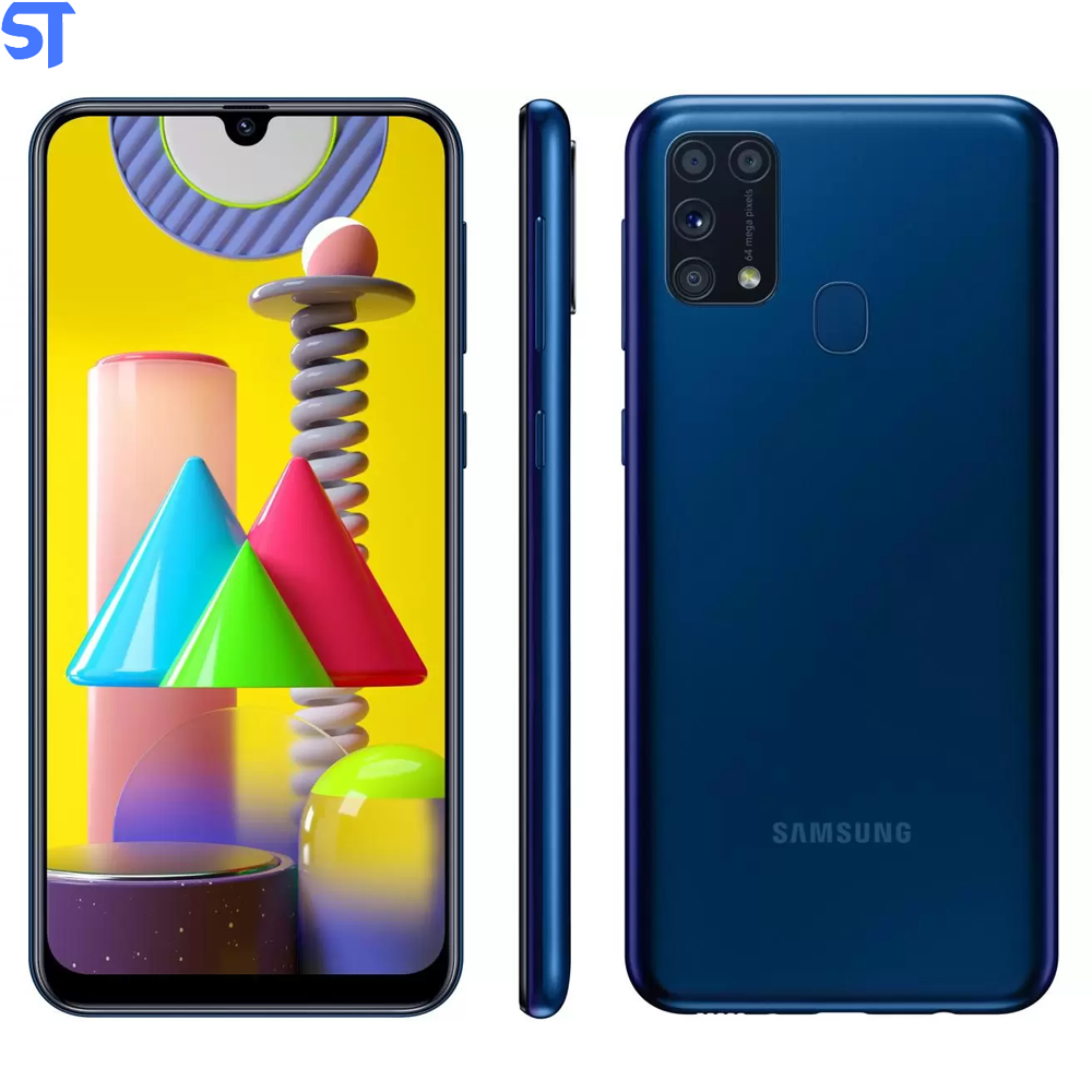 Smartphone Samsung Galaxy M31 128GB 4G Wi-Fi Tela 6.4'' Dual Chip 6GB RAM Câmera Quádrupla + Selfie 32MP - Azul