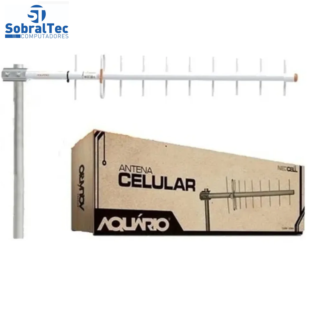 Antena Celular 800mhz 20dbi Aquario Com Cabo CF-820