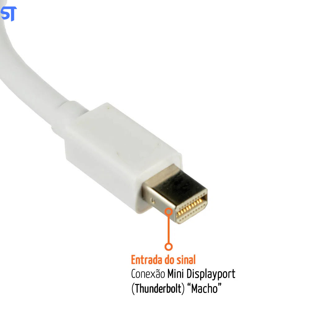 Cabo Adaptador Mini Displayport para HDMI - Branco