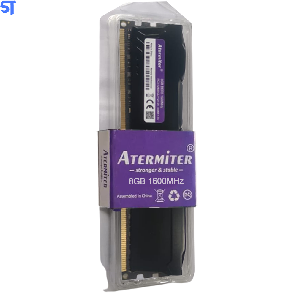 Memoria Ram Desktop DDR3  8GB 1600MHz Atermiter Preta