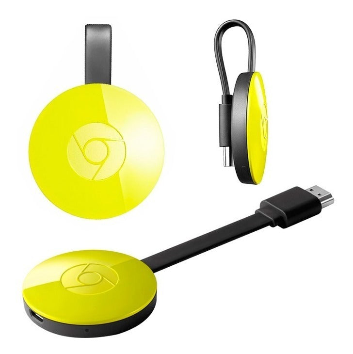 Google Chomecast 2 Hdmi Lacrado Original Facebook Amarelo