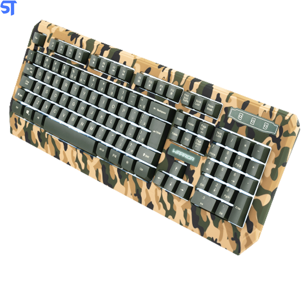 Combo Teclado e Mouse Gamer Warrior Kyler Army - TC249