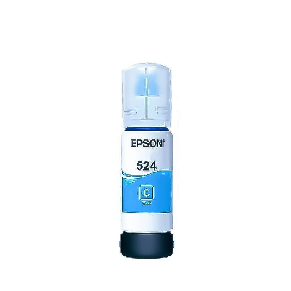 Refil de Tinta Epson 524 Cyano CY 70ML Original T524120 Pigmentada Rendimento 6.000 Páginas L15150/ T524220/ T524320
