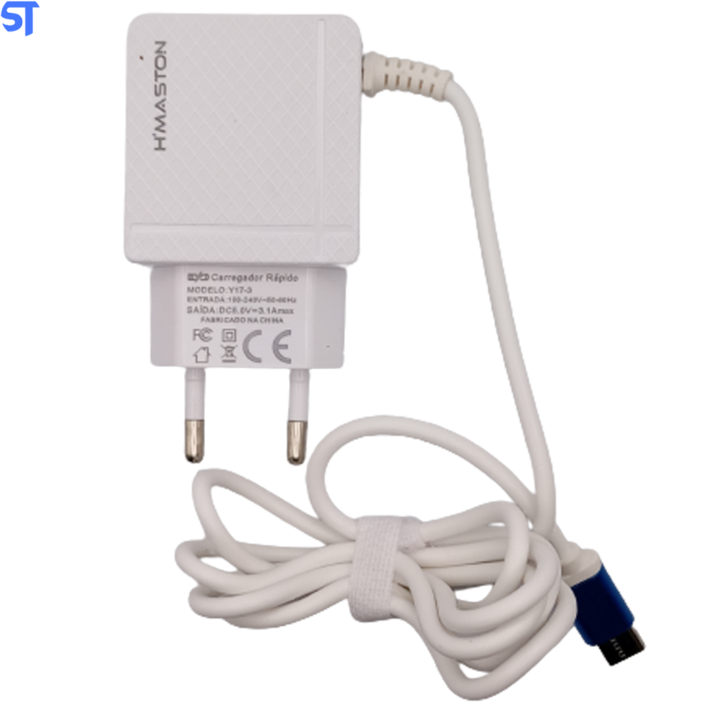 Carregador Com Duas Usb 3.1A Tipo C H'maston- Y17-3