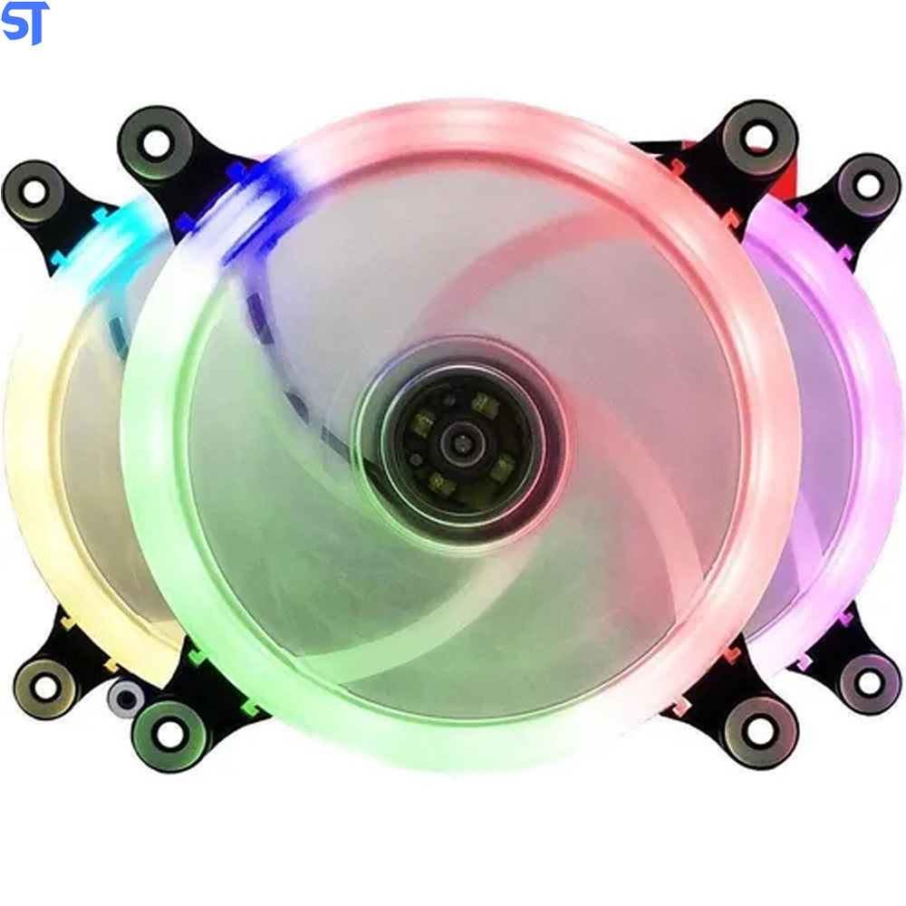 Cooler Fan Controlável Bluecase Ring BFR-09RGB RGB por Controlador, 12cm - BFR09RGBCASE
