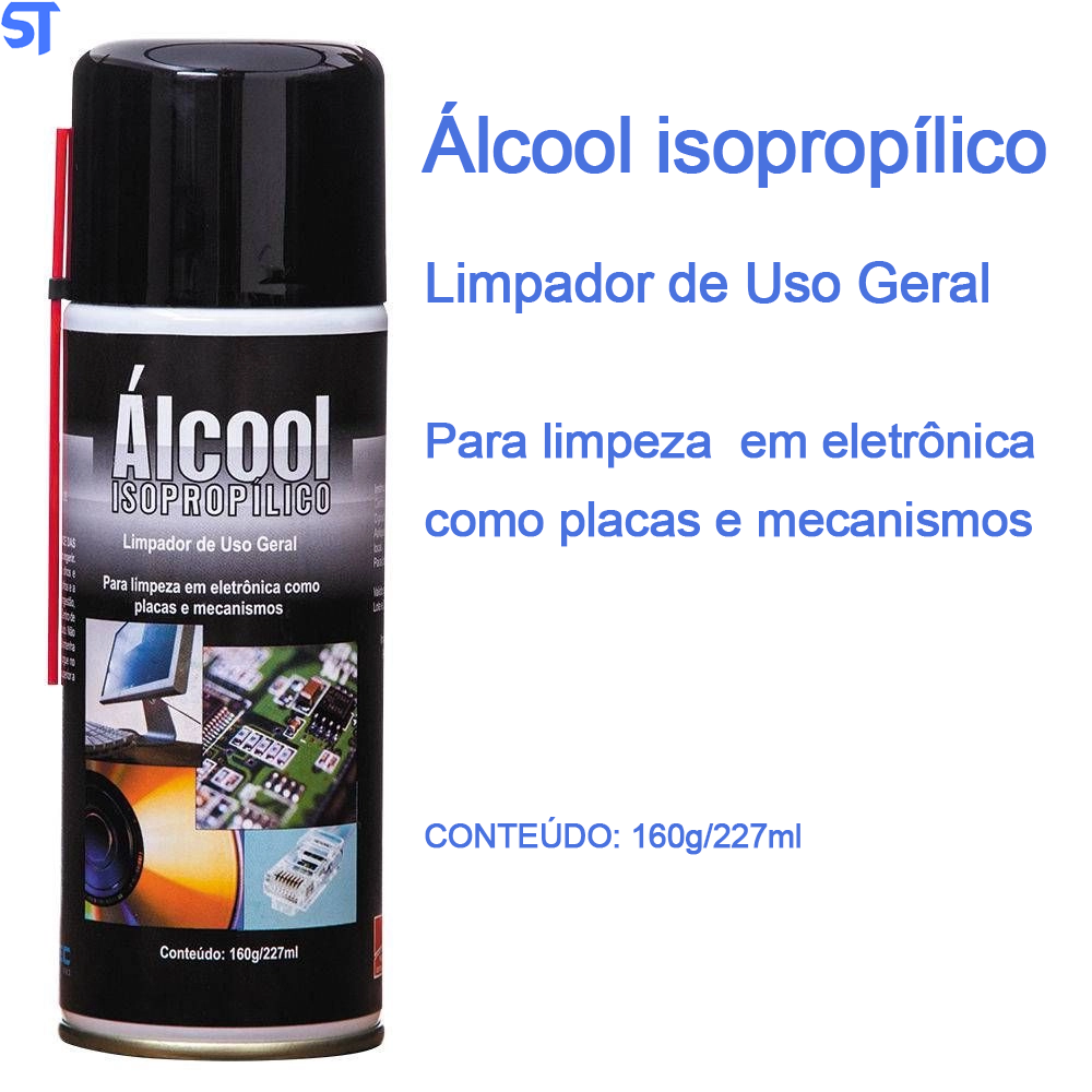 Alcool Isopropilico Spray Aerossol Implastec Isopropanol 227ML  160Gm