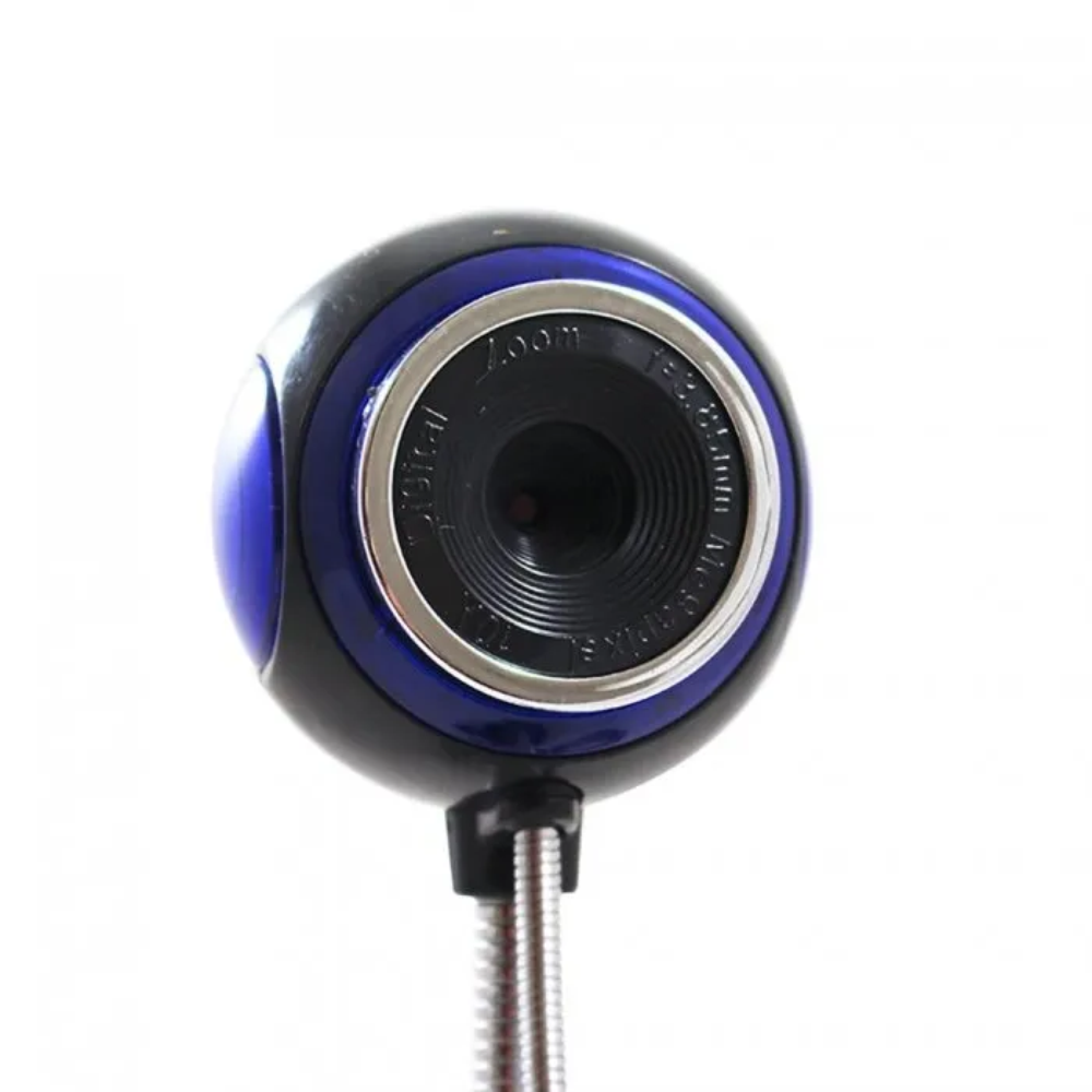 Webcam Com Microfone Haste Flexível Redonda 30Fps 15 Megapixels Zoom 3.85