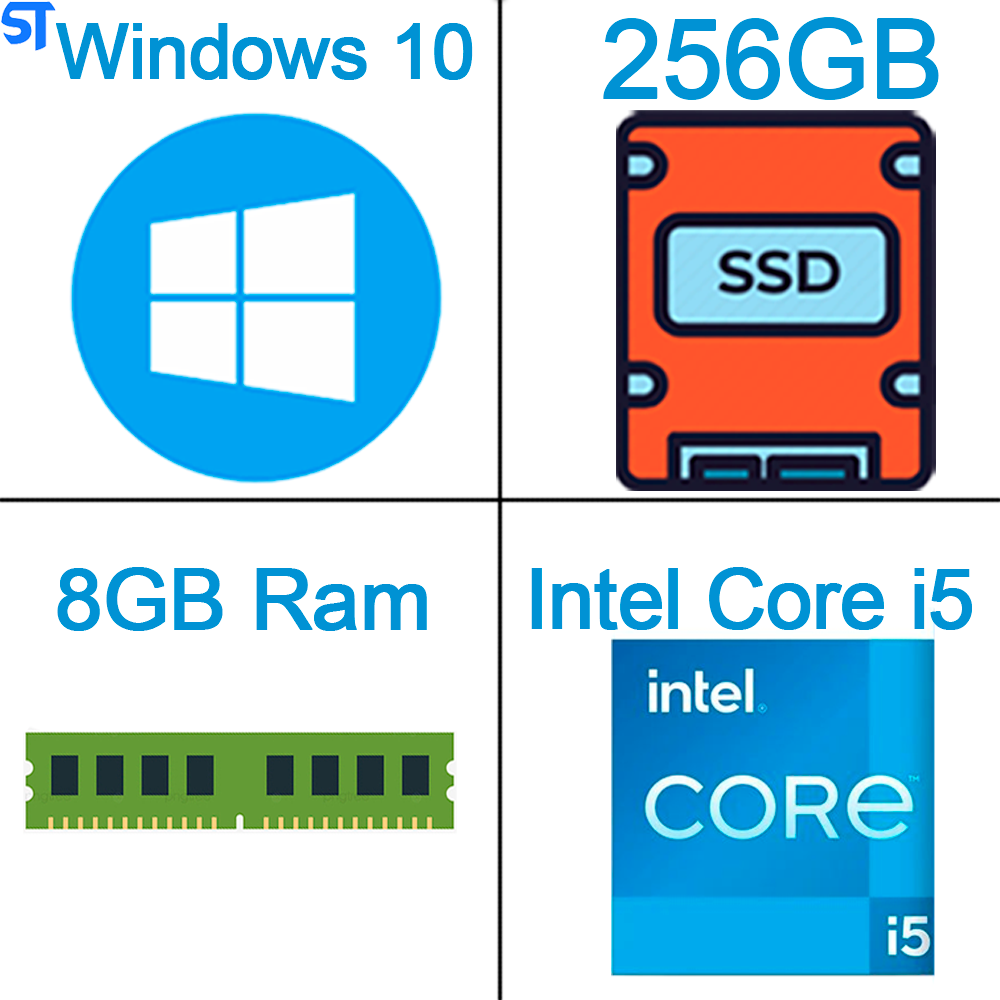 Computador Core i5 2500- HD SSD 256GB - Memória 8GB - Gab MT-25V2BK- Windows10