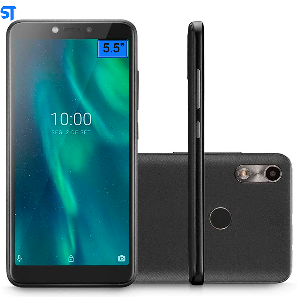 Smartphone Multilaser F P9130 32Gb 3G 1Gb Ram 5.5" Sensor de Digital Flash Frontal- Preto