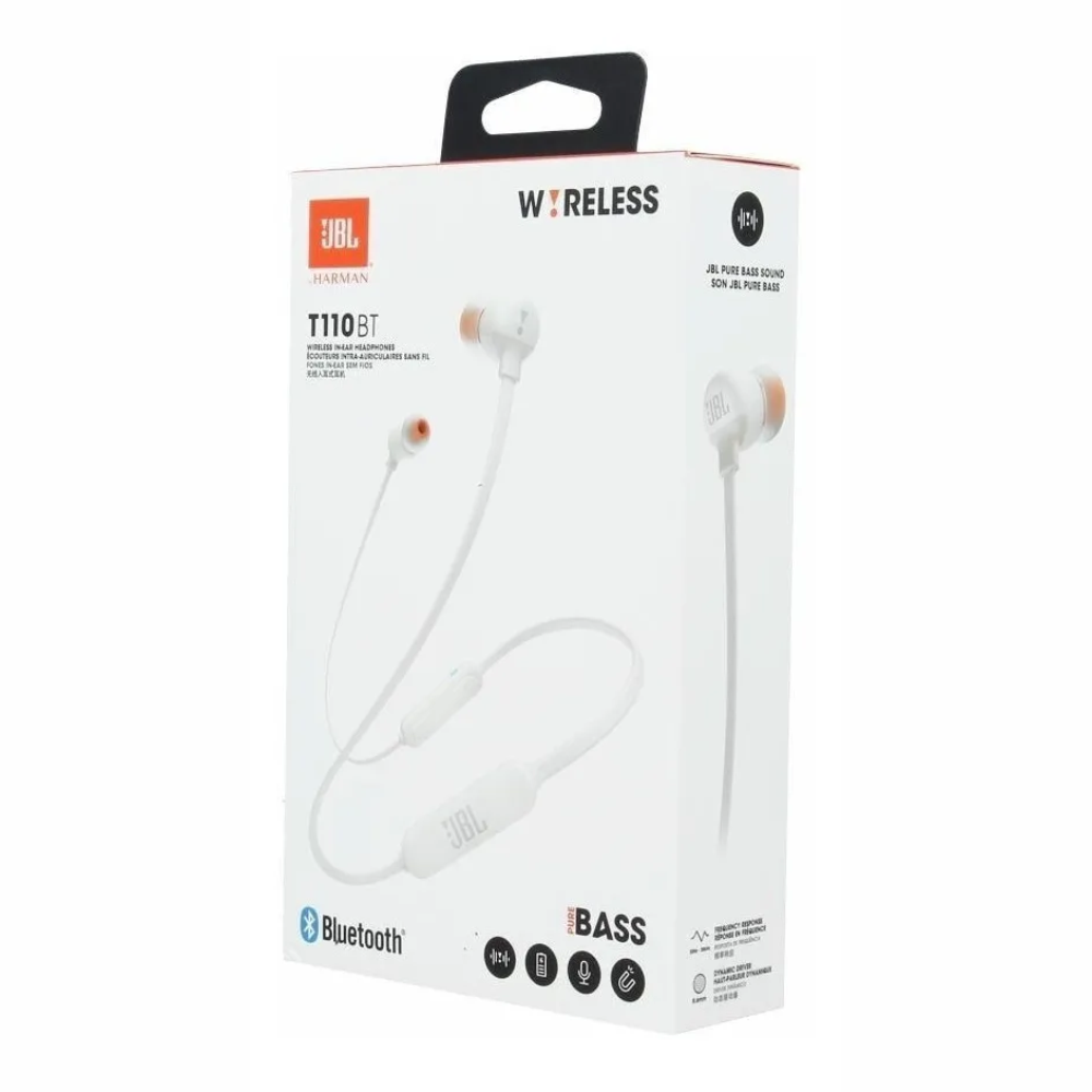 Fone De Ouvido Bluetooth Intra-Auricular A2DP Com Microfone JBL T110Bt