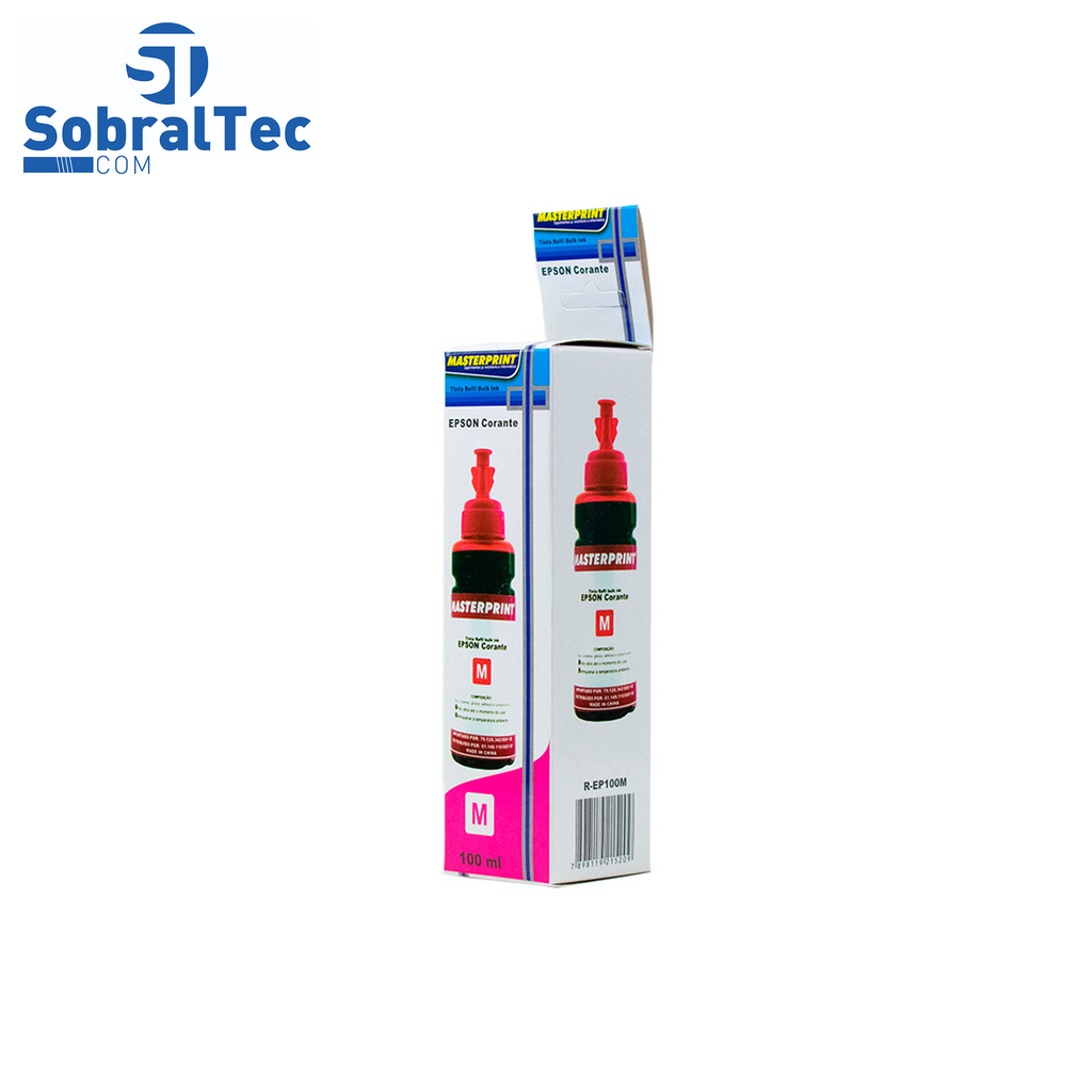 Refil de Tinta Master Bulk Ink Compatível com Epson e HP Corante 100ml  Magenta IMP. IND