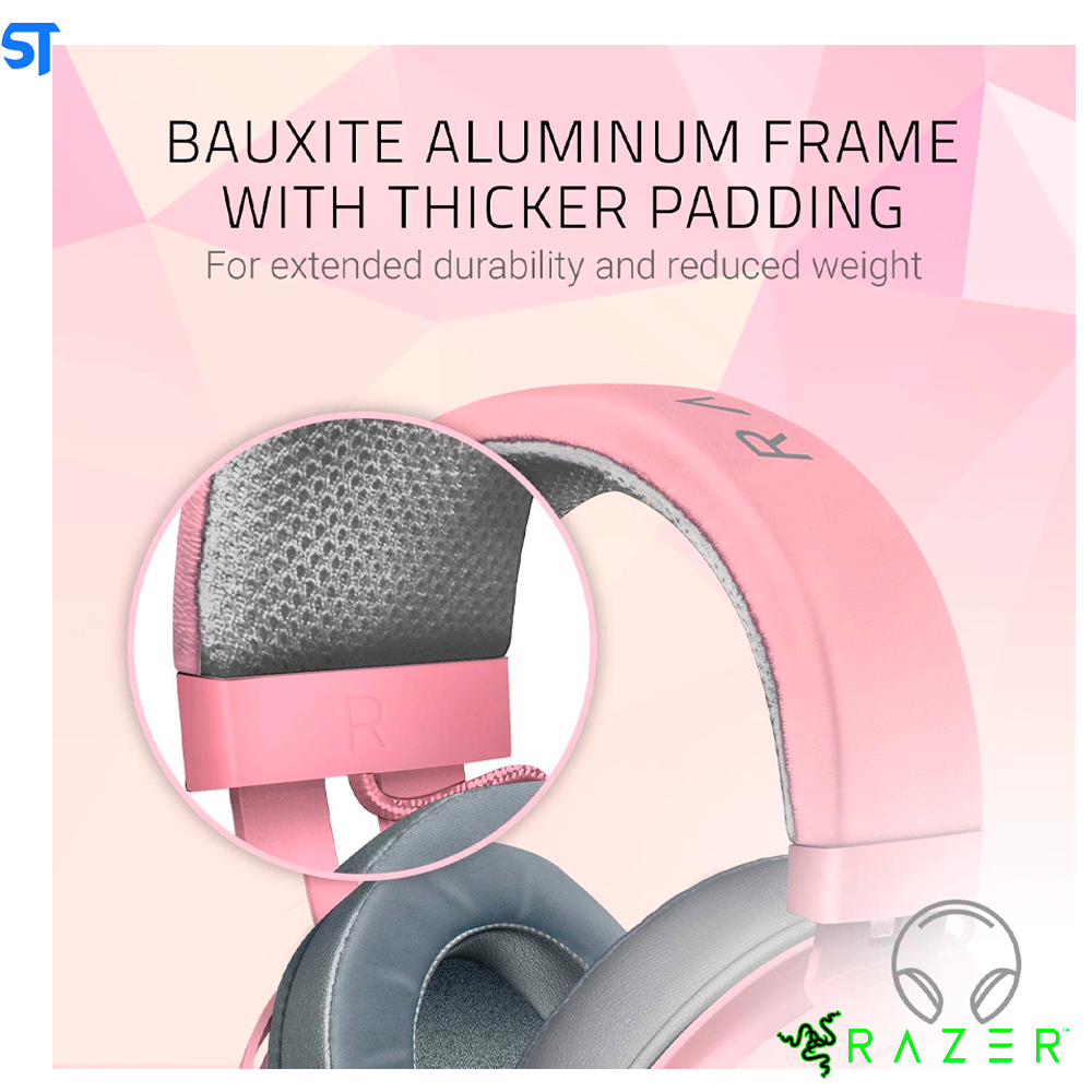 Headset Gamer Razer Kraken Multi Platform, Quartz Rosa