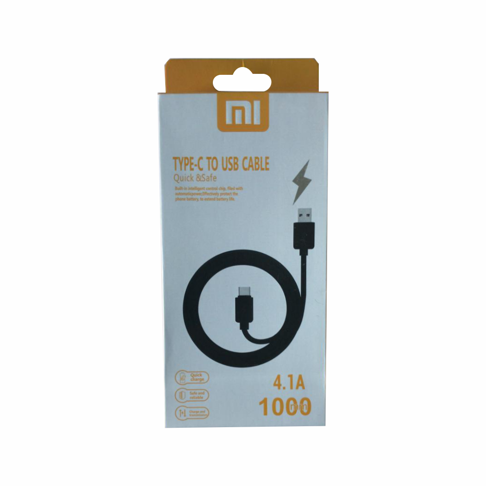 Cabo Usb Tipo V8 4.1A Para Carga e Dados 1 Metro Quick Charge Xiaomi