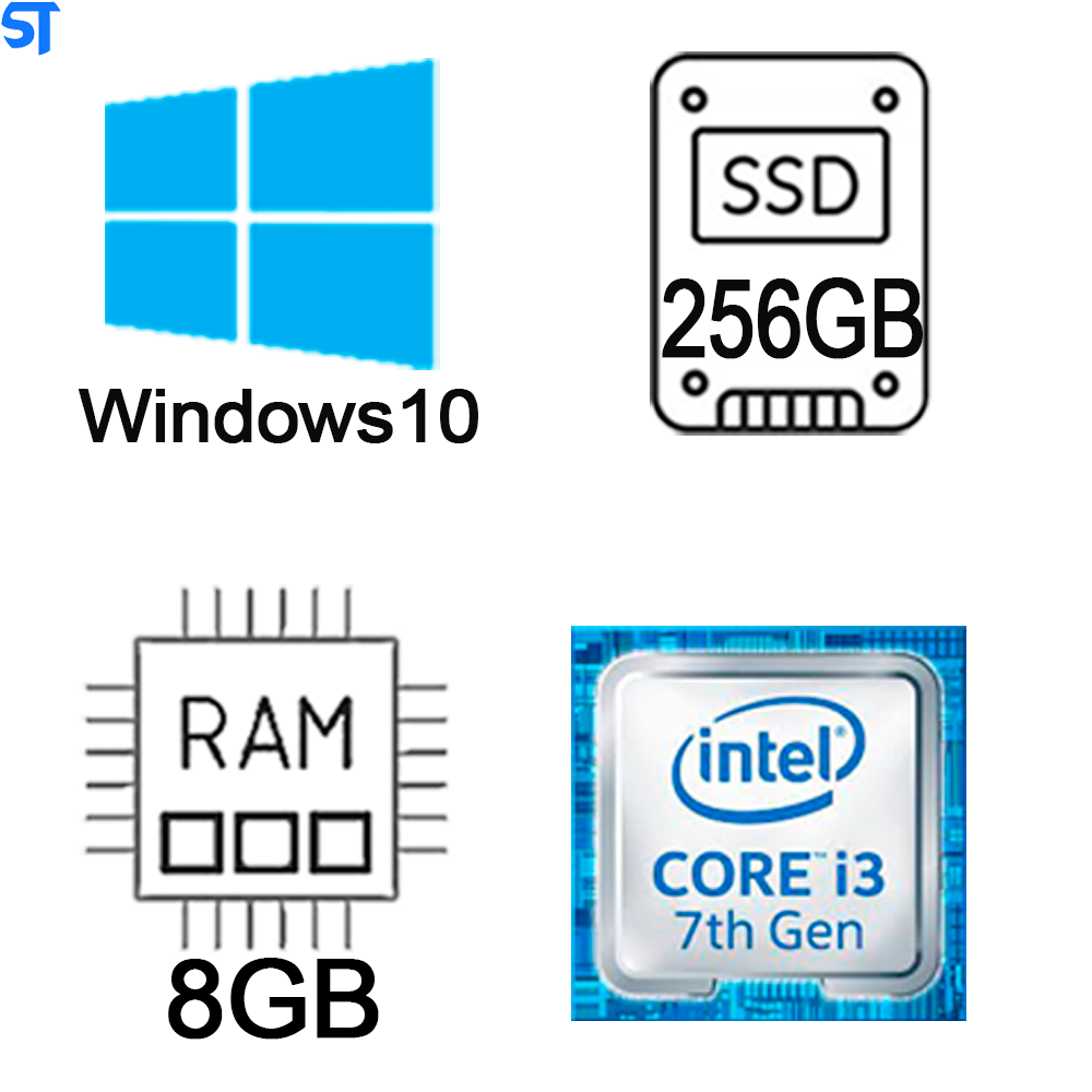 Computador Core i3-7100 - Ram 8GB DDR4 - SSD Walram 256GB - Gabinete ATX MT-25V2BK