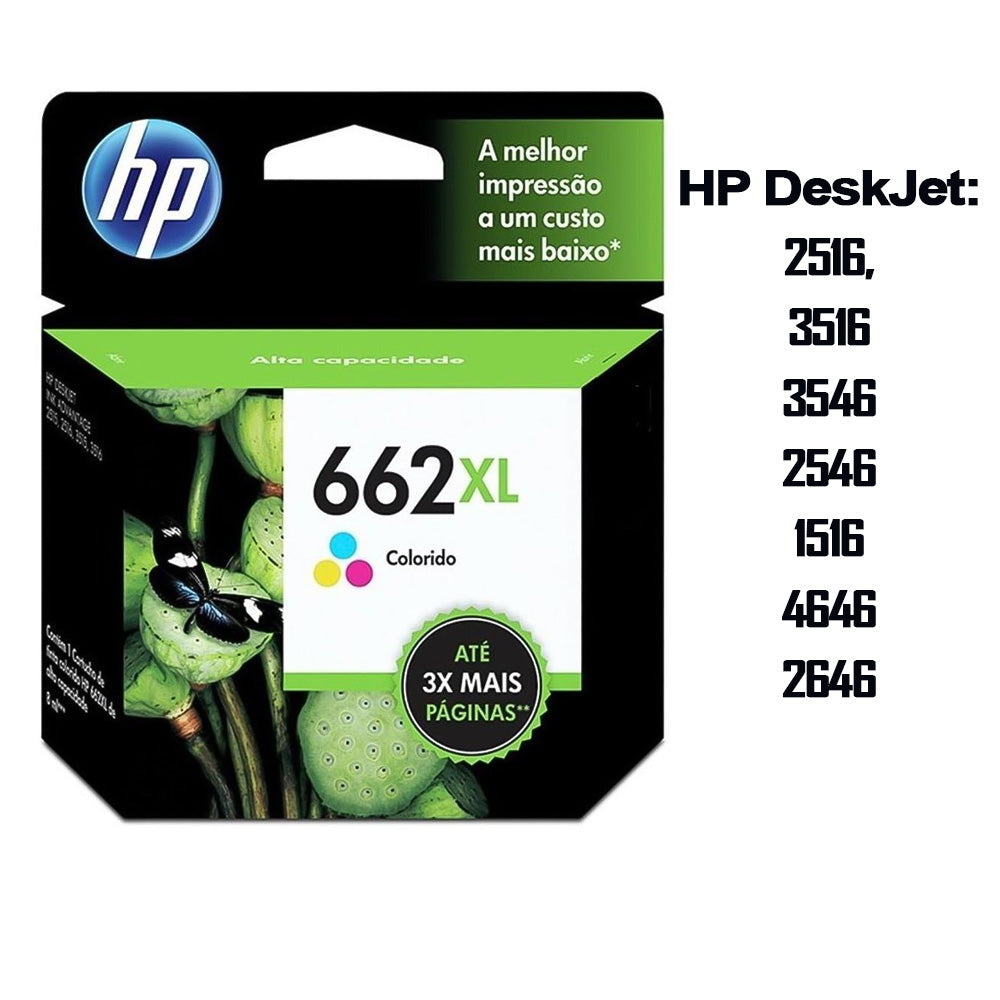 Cartucho Hp 662XL Colorido Original (CZ106AB) 8ml