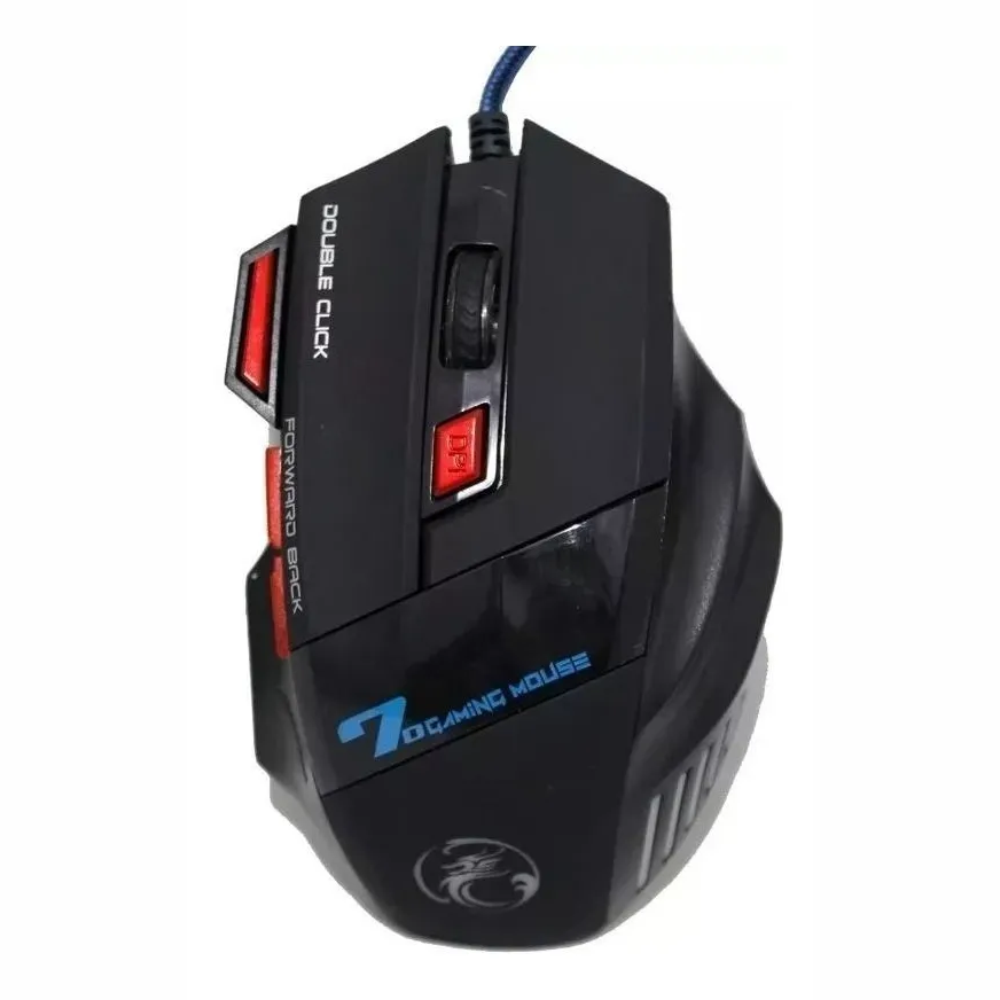 Mouse Gamer Usb Ergonômico 7 Botões Dpi 800-2400 Led E-Sports X7 Gaming PlugX