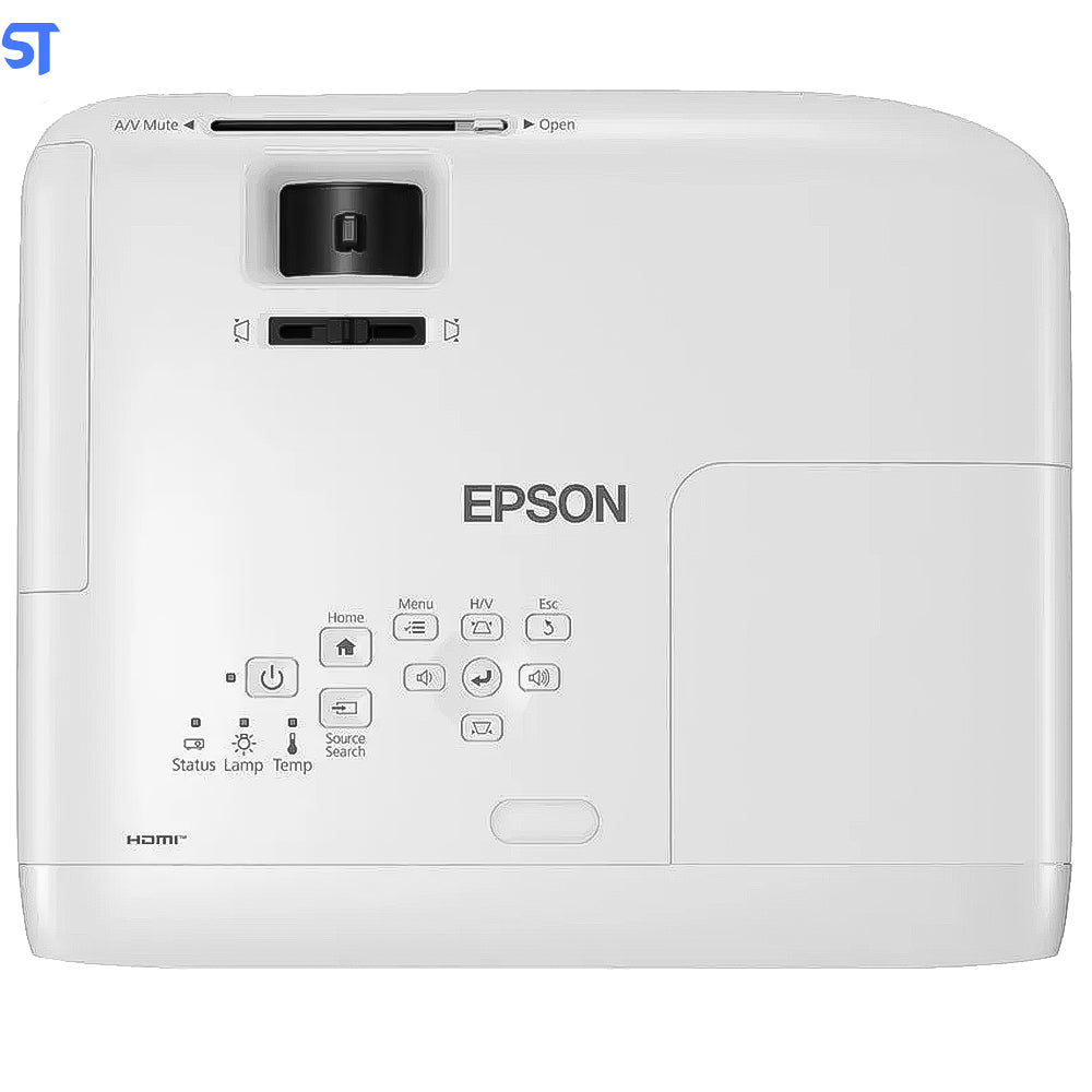 Projetor Epson Powerlite E20 3LCD, XGA, 3.400 Lumens Com Tela de Projeção Elétrica 150x200cm 220V GT