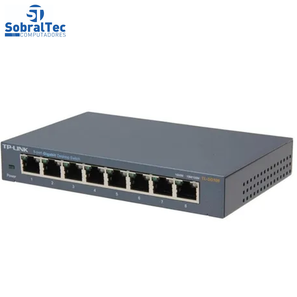 Switch 8 Portas Tp-Link TL-SG108 Gigabit 10/100/1000