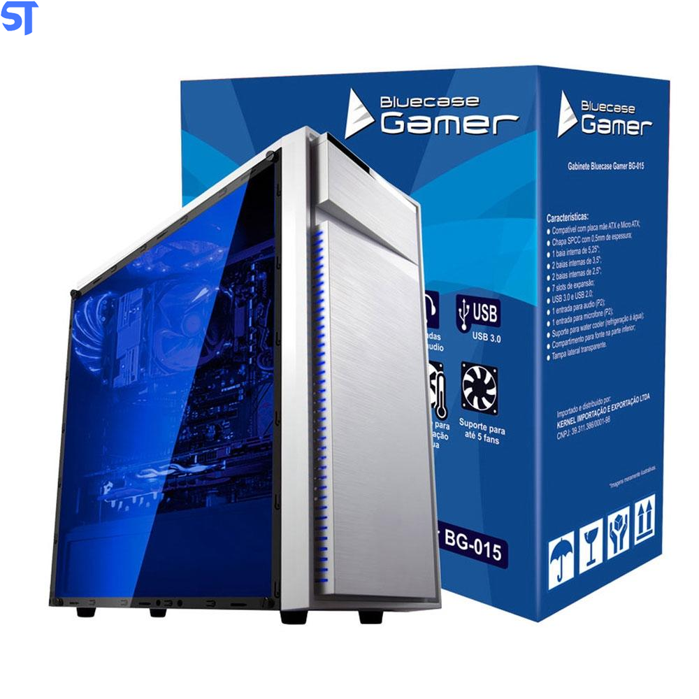 Gabinete Gamer Bg-015 Branco Bluecase - S/ Fonte / Usb 3.0 Frontal
