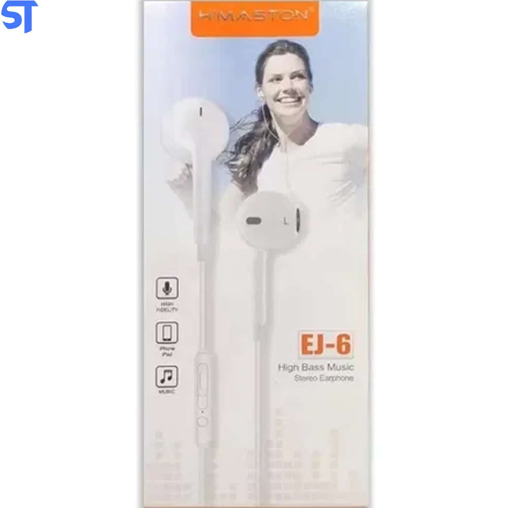 Fone De Ouvido Estéreo Bass Music H'maston EJ-6