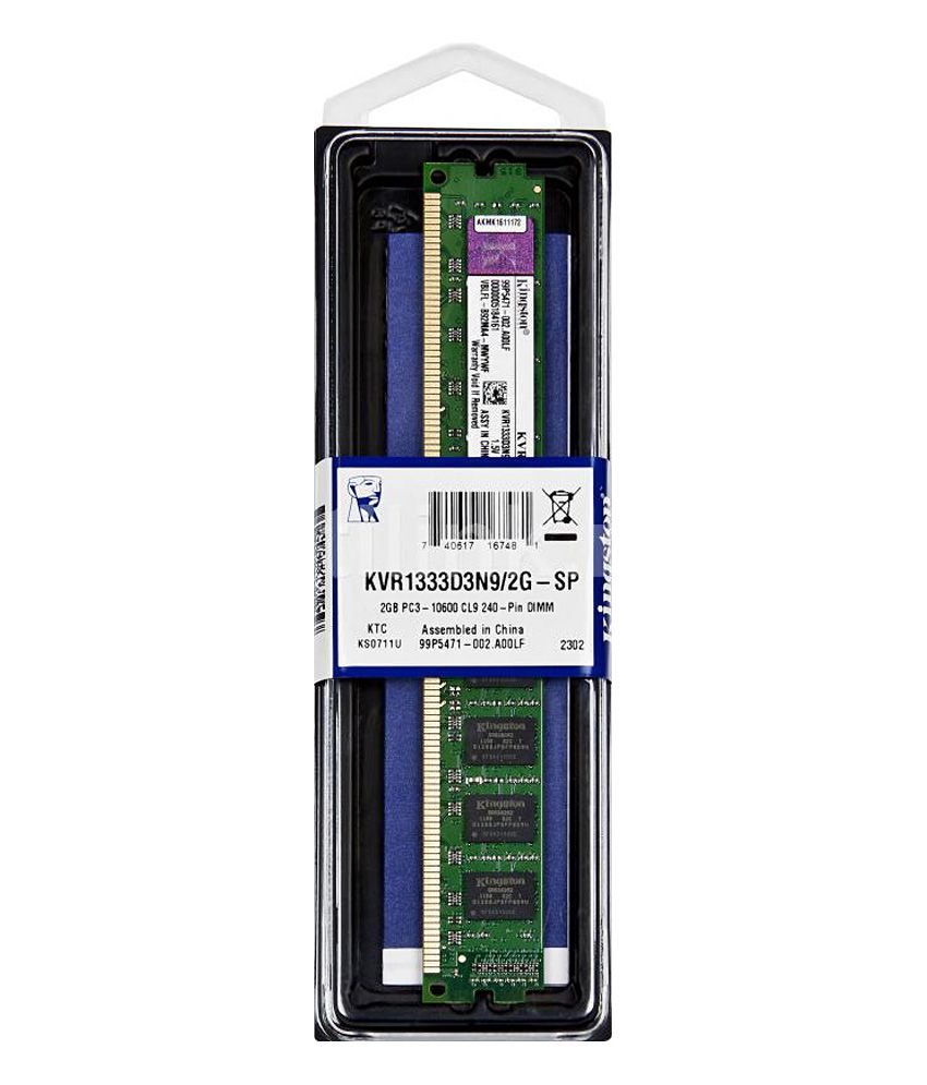 Memória Ram Desktop Ddr3 2 gb Kingston 1333 KvR1333d3n9-2G
