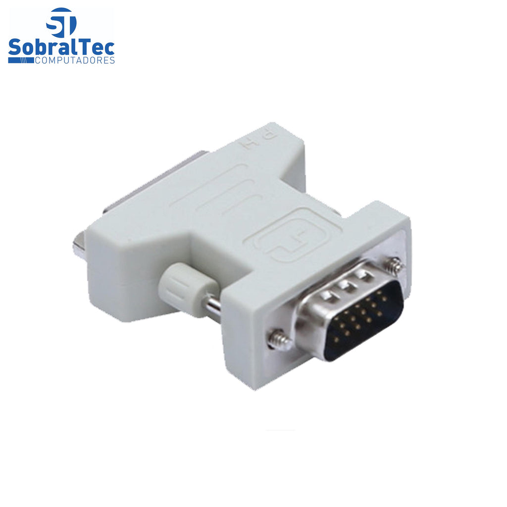 Adaptador DVI Fêmea 24+1 / 24+5 Para VGA Macho