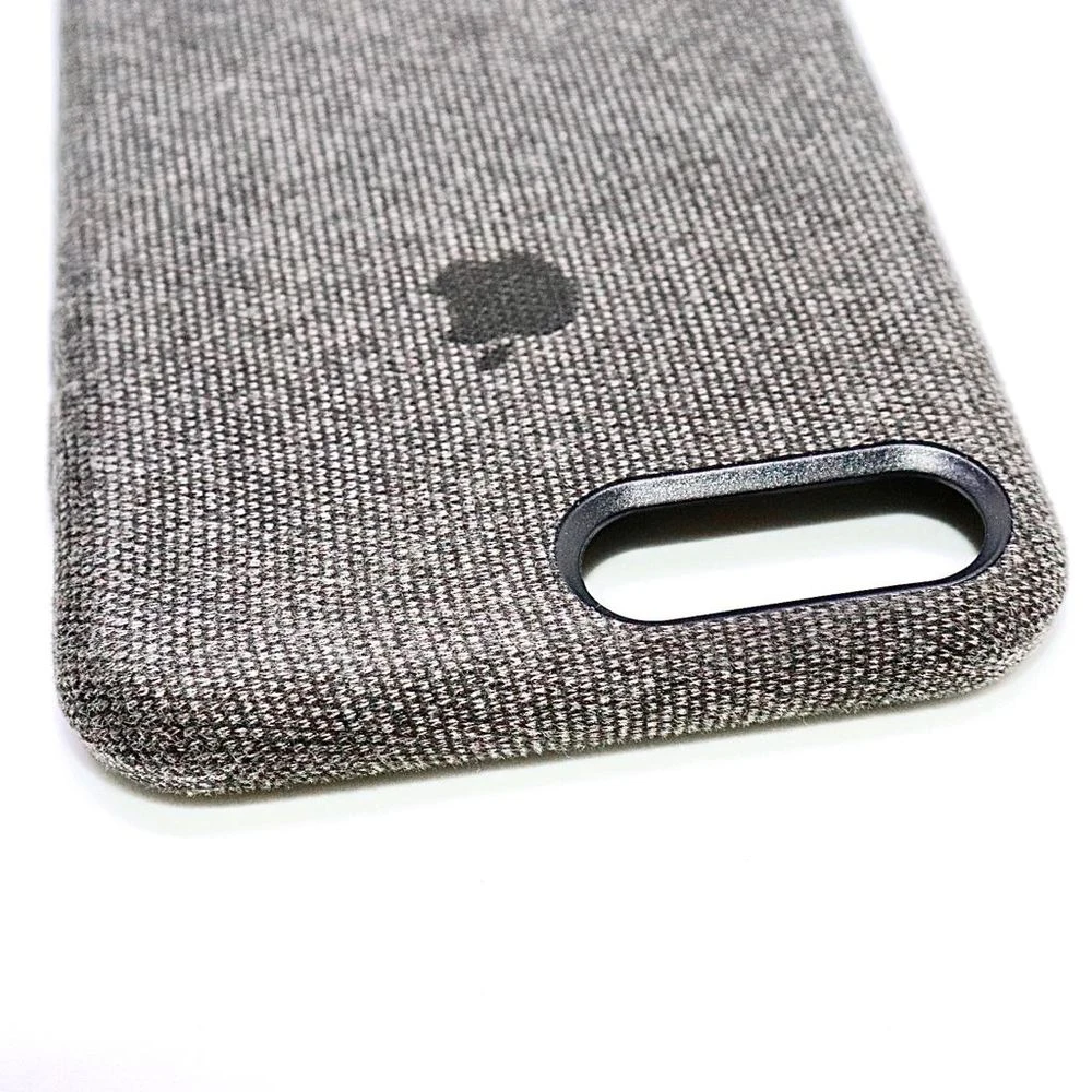 Capa Para iPhone 7 Jeans Tecido Premium Clear View Standing Cover