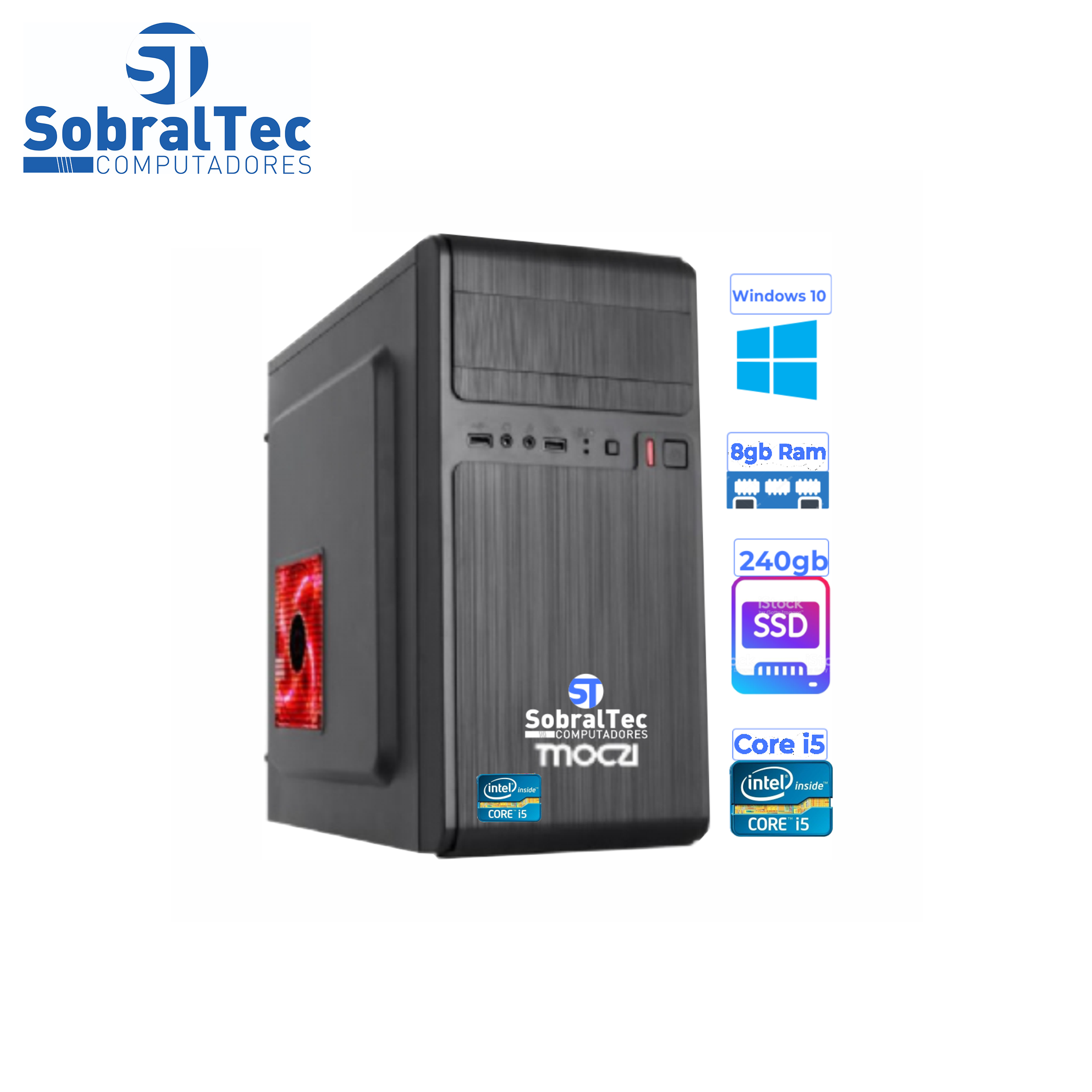 Computador Gamer Core i5-4430S- SSD 256Gb- Memória 8Gb- Vídeo 1Gb PR2084