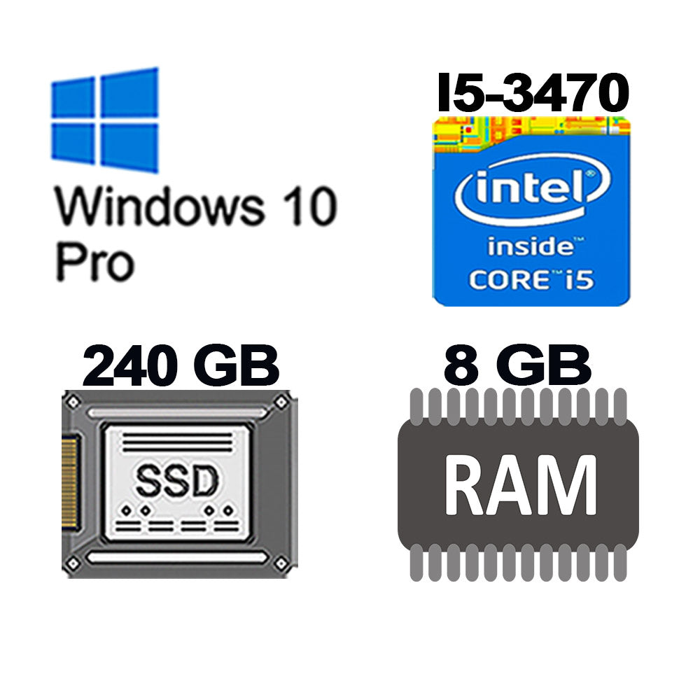 Computador Core I5 3470, Memória Ram 8GB, SSD 240GB, Gabinete ATX Joyas