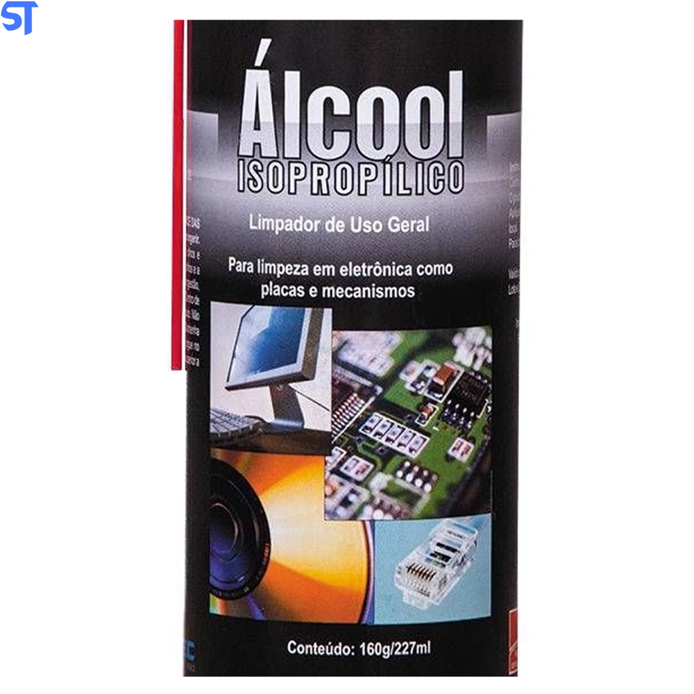 Alcool Isopropilico Spray Aerossol Implastec Isopropanol 227ML  160Gm