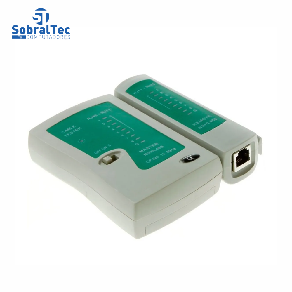 Testador De Cabo De Rede Lan RJ45 e RJ11 Profissional FC FCTSTCB