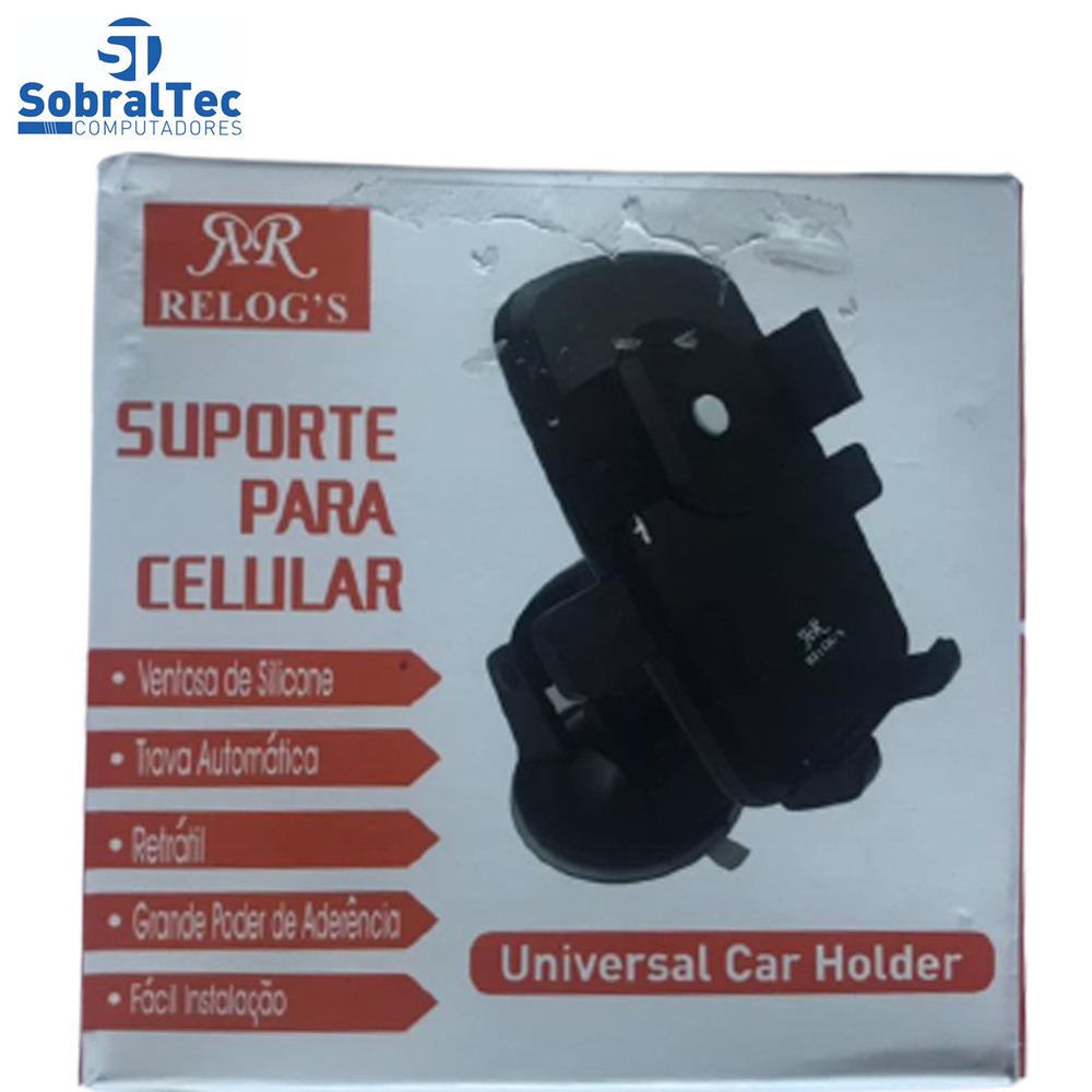 Suporte Para Celular Universal Car Holder Para Carro Relog's - RJ-15