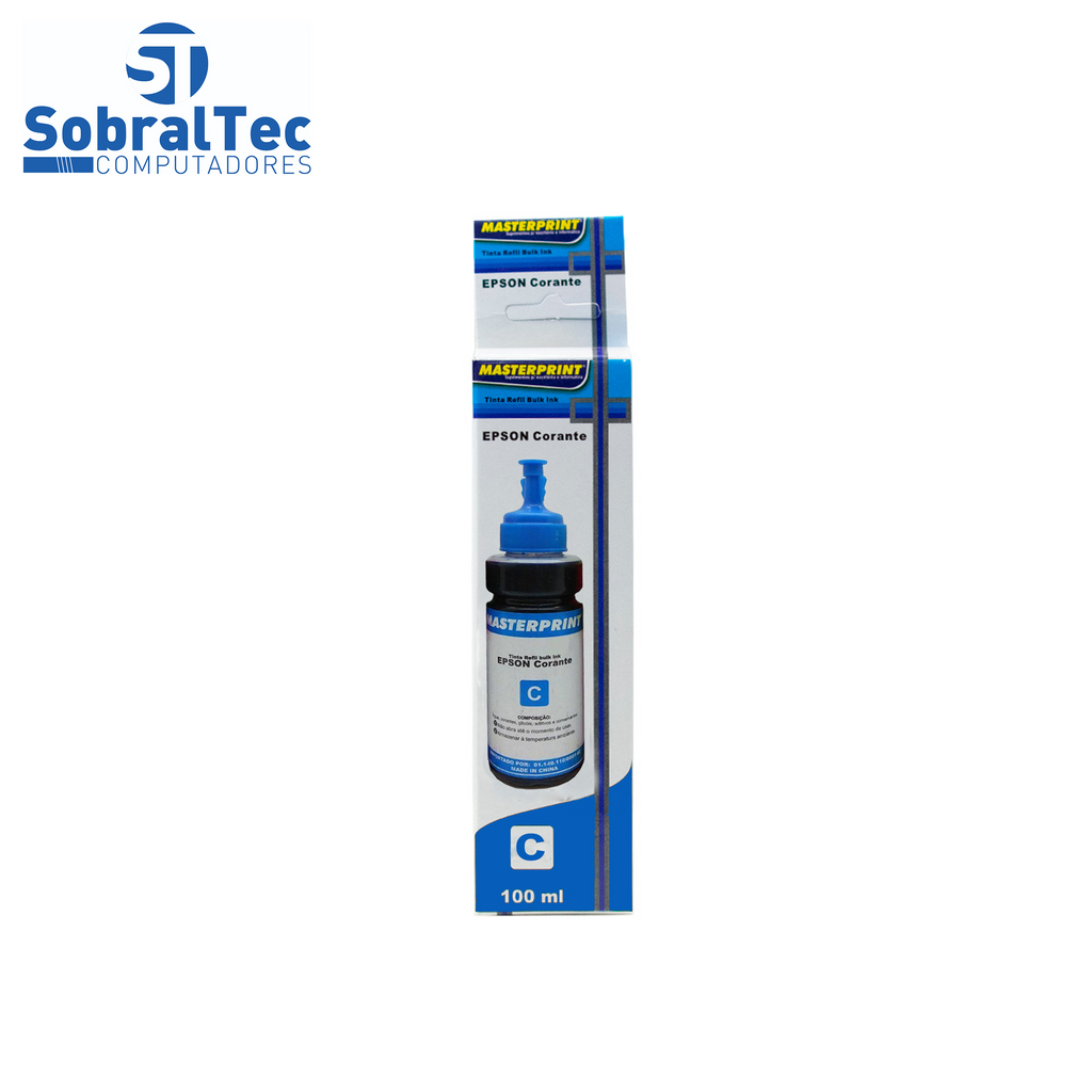 Refil de Tinta Master Bulk Ink Compatível com Epson e HP Corante 100ml C Ciano IMP. IND