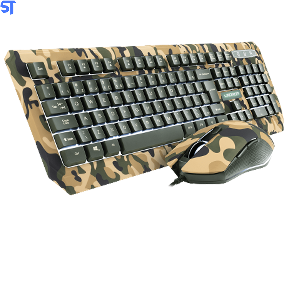 Combo Teclado e Mouse Gamer Warrior Kyler Army - TC249