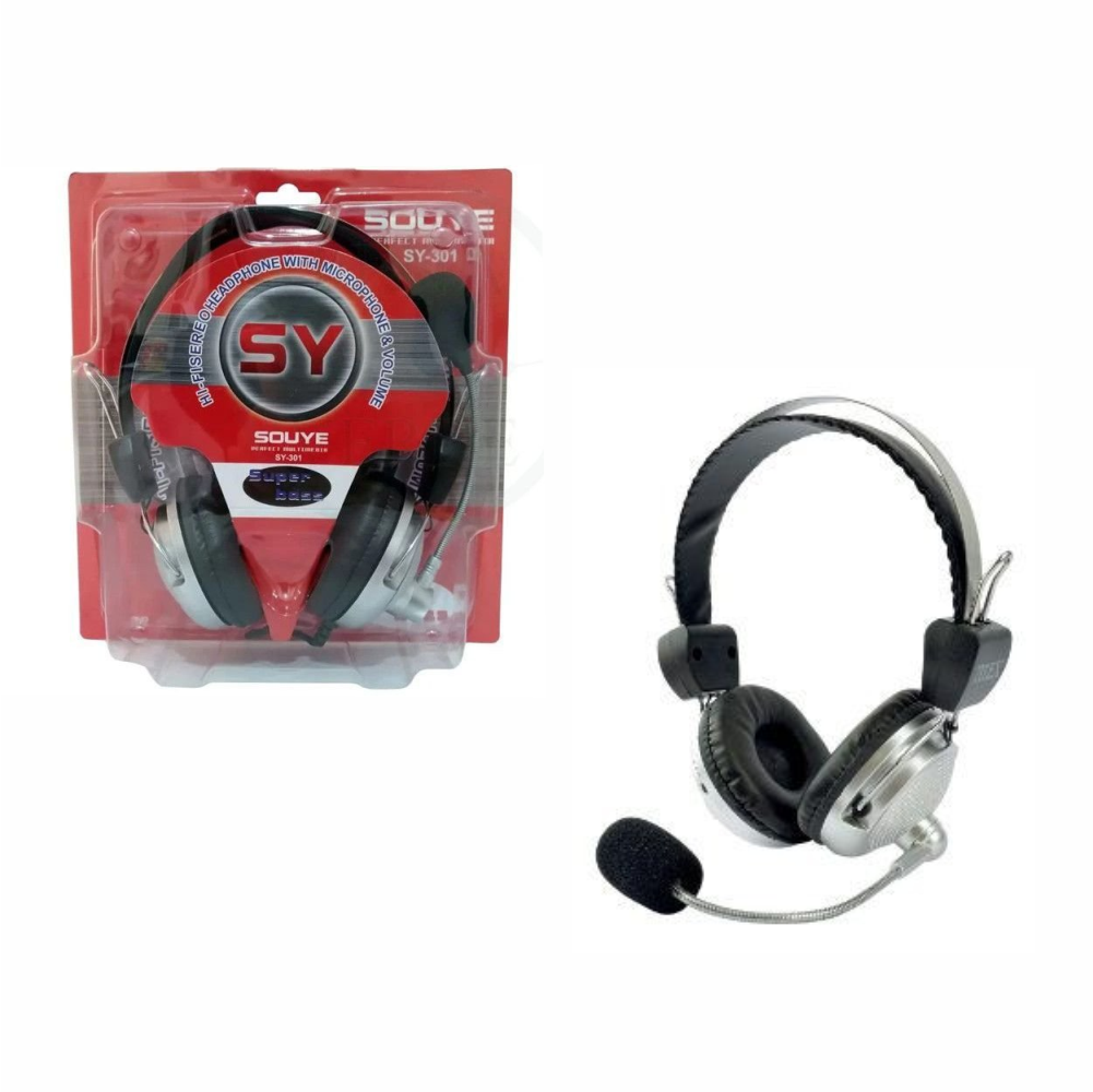 Headset super bass SY-301 Souye Com Microfone