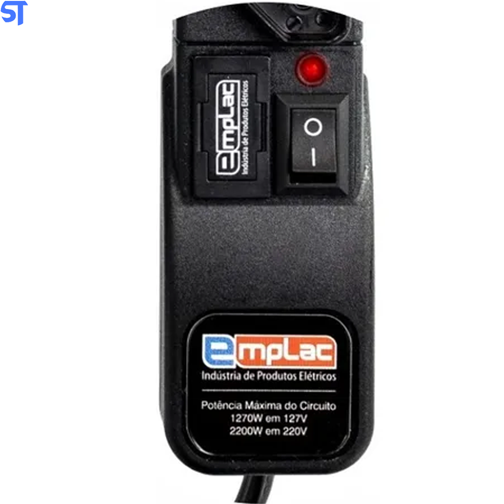 Protetor Elétrico Super Premium 5 Tomadas 3 Metros Emplac