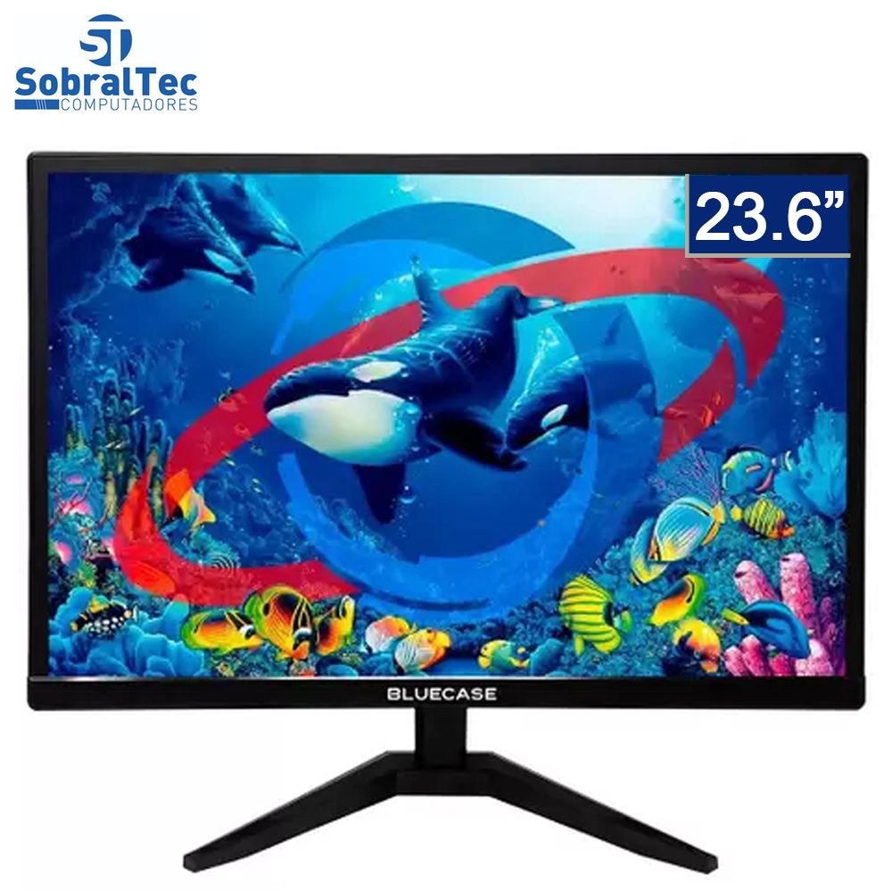 Monitor 23.6 Polegdas Bluecase BM24D1HVW - Full HD - 60Hz - 5ms - HDMI / VGA