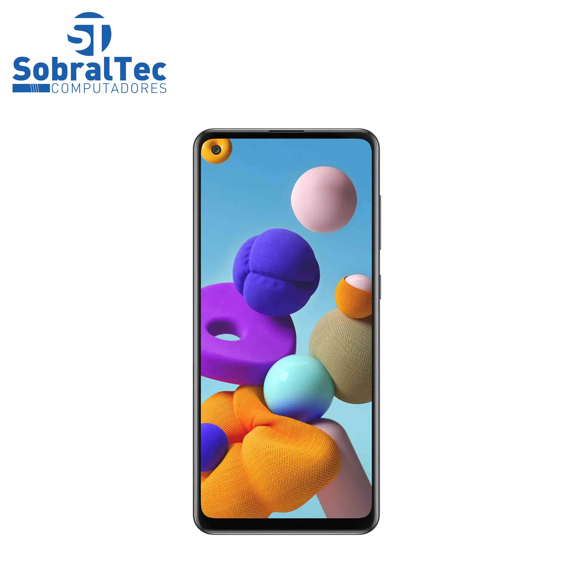 Smartphone Samsung Galaxy A21s 64GB Preto 4G - 4GB RAM 6,5” Câm. Quádrupla + Selfie 13MP