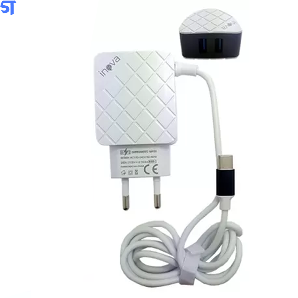 Carregador Inteligente Com 2 Portas USB Inova 3.1A - CAR-9015