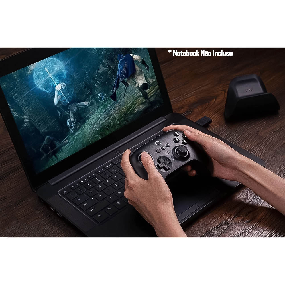 Controle Joystick Bluetooth 8BitDo Ultimate C/ Base Carregamento, Wireless  Compatível Com Switch, Windows e Steam Deck