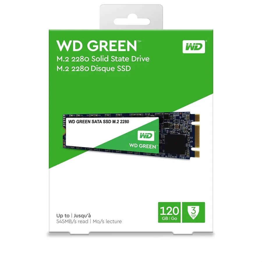 HD SSD M.2  WD Wester Digital Green 120GB M.2 Leitura 545MB/s - WDS120G2G0B