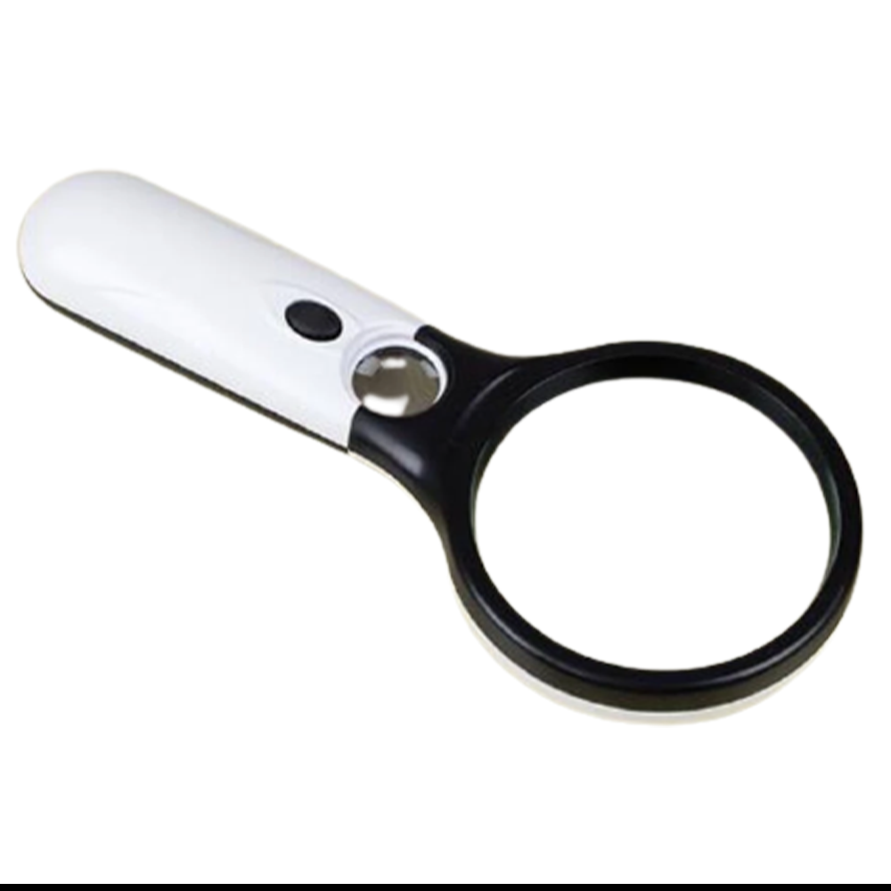 Lupa Handheld Com Led 3x 45x  Microscópio Ferramenta de Reparação de Jóias