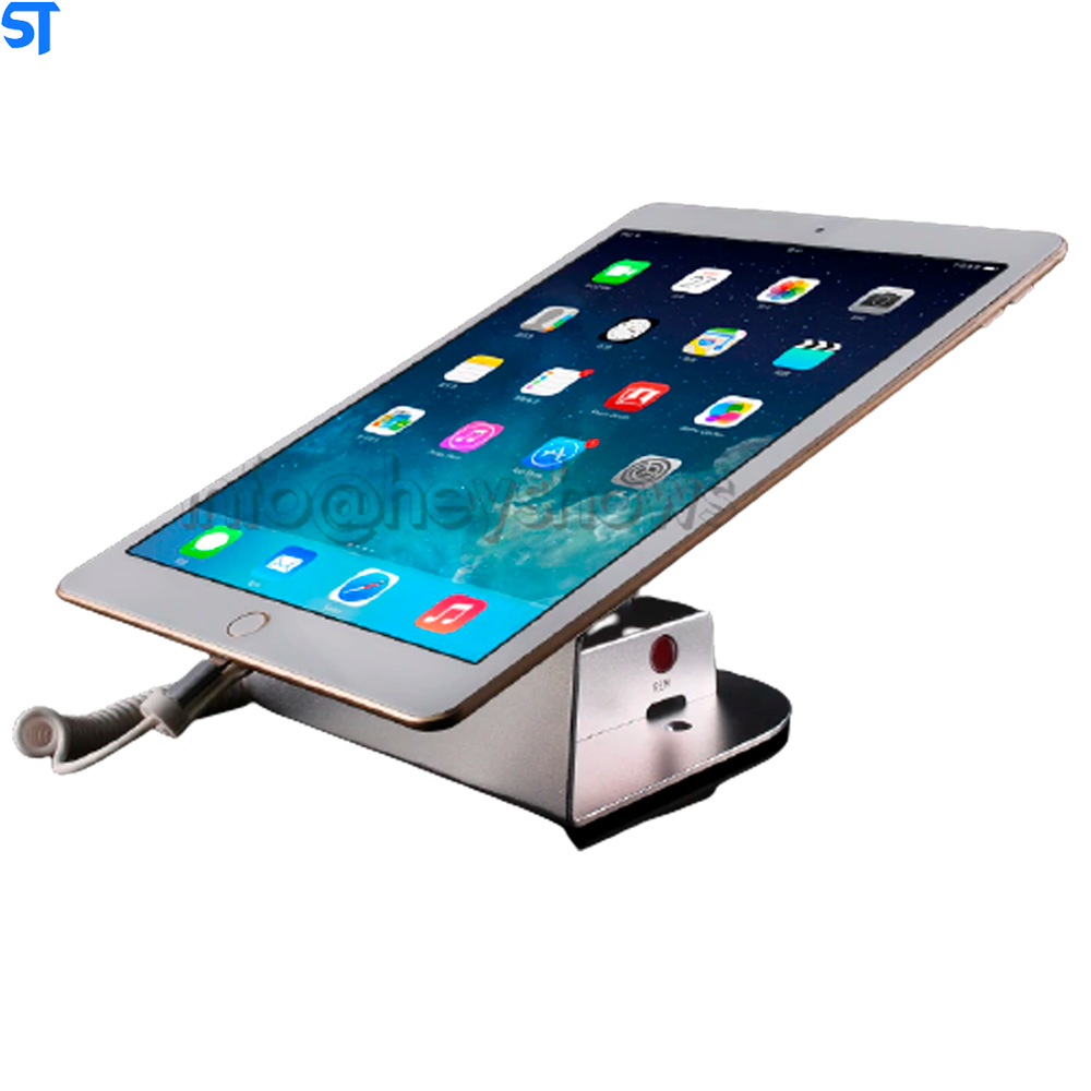Suporte Com Trava De Segurança E Alarme Para Tablet Tipo C Para Vitrine De Loja